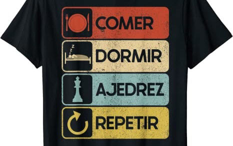 Camiseta adicto al ajedrez